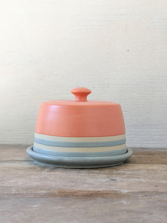 Striped Butter Dish