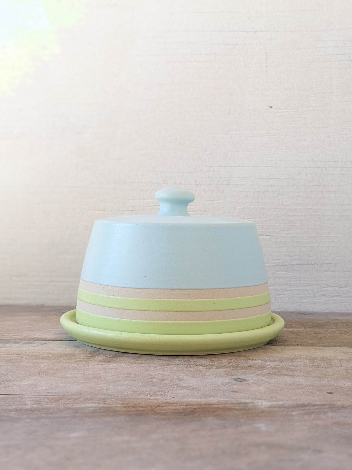 Striped Butter Dish